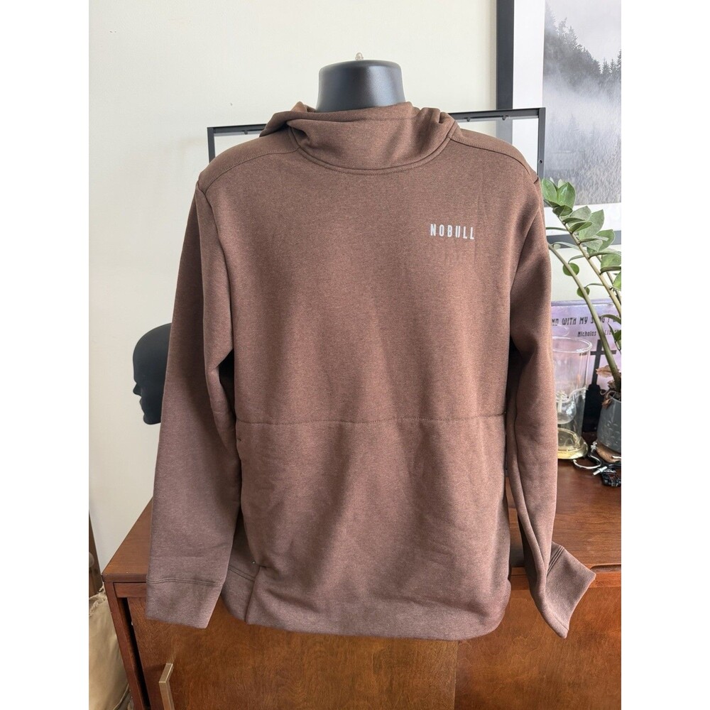 NO BULL Pullover Sweater Hoodie Unisex Brown Size XL